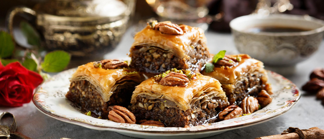 Pecan chocolate baklava